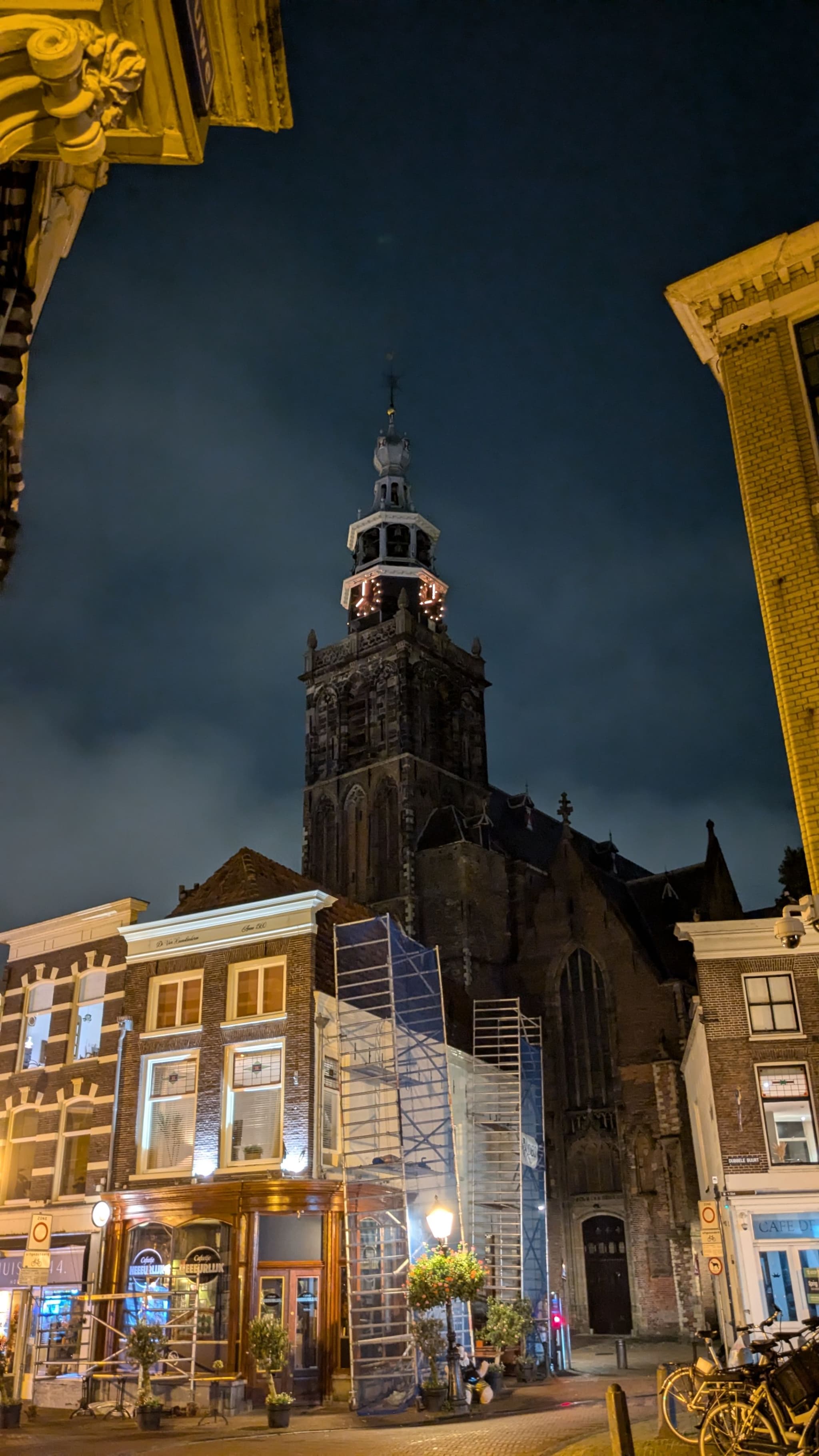 gouda city center at night