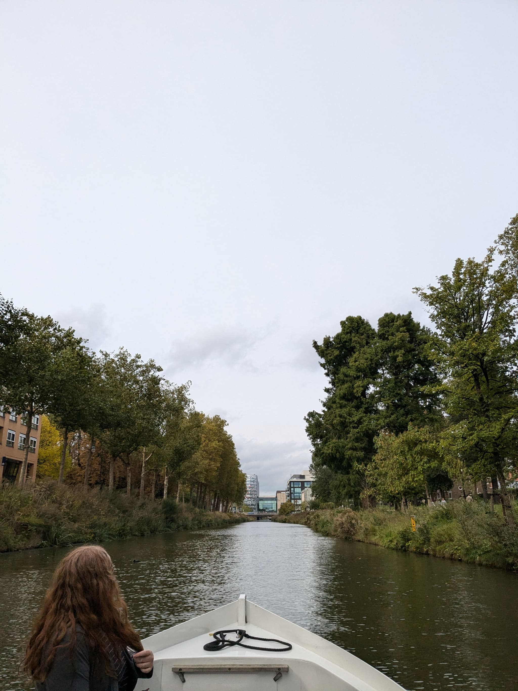 Sailing on the canals in utrecht